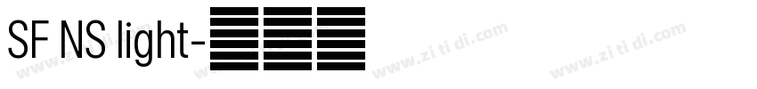 SF NS light字体转换